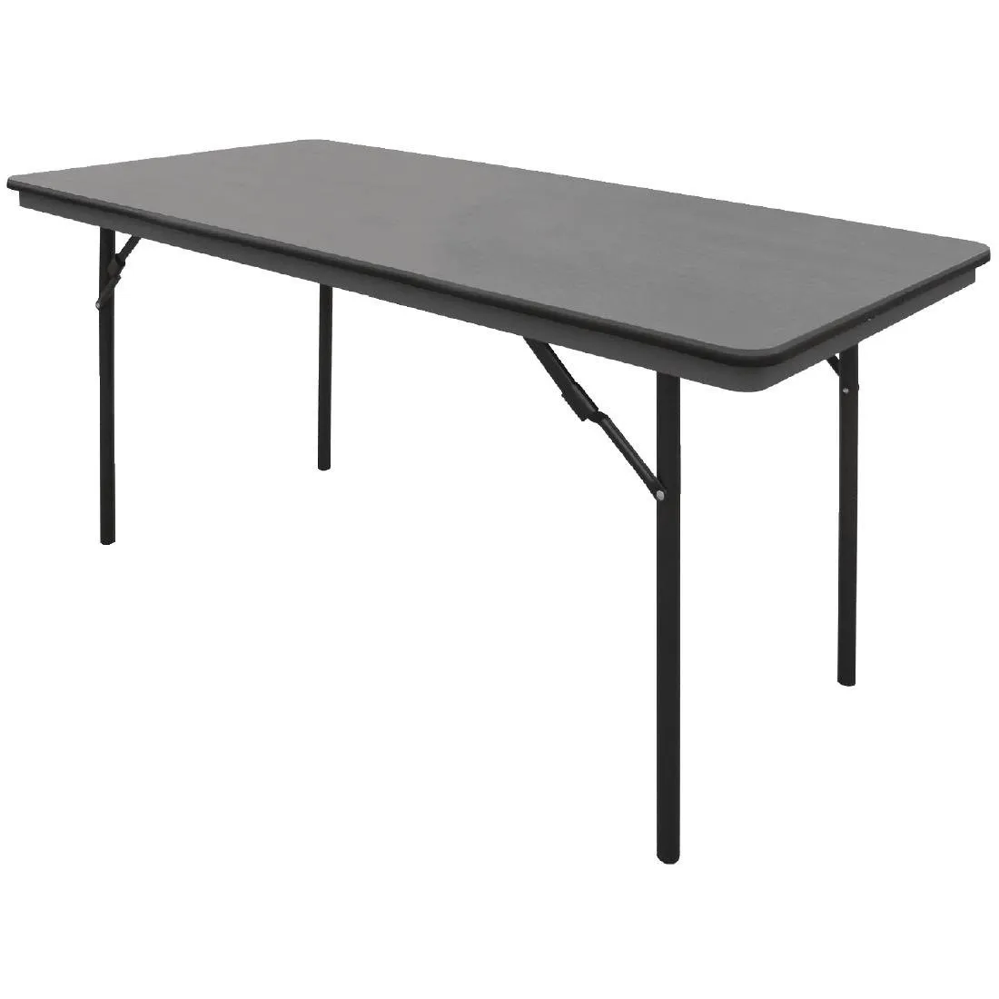 Mesa rectangular plegable gris de ABS - 1520 mm