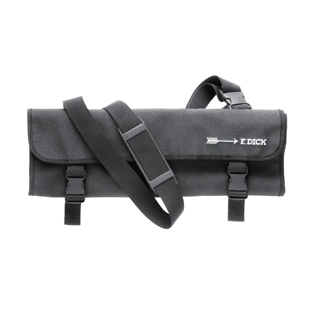 Funda para cuchillos de tela con correa negra de 11 piezas