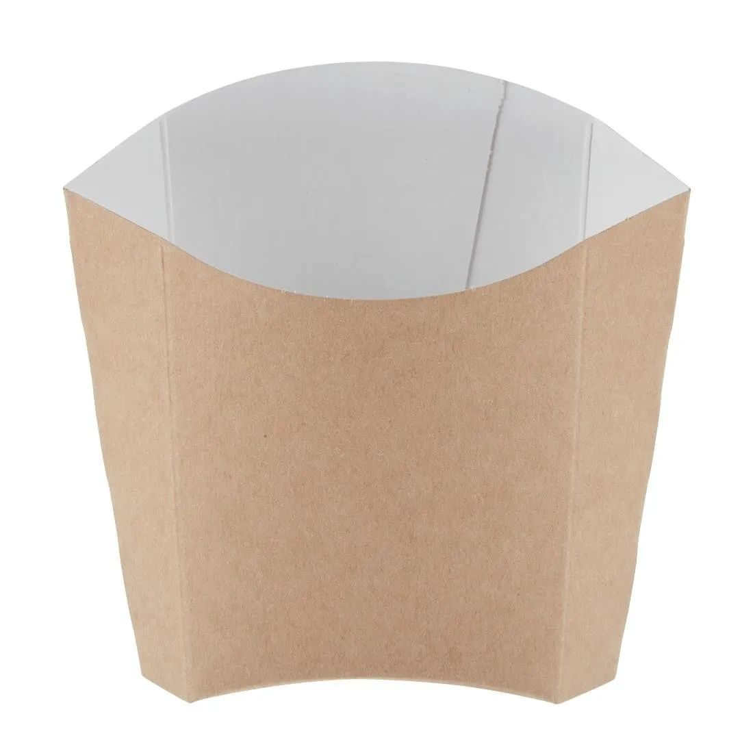 Estuches de papas fritas medianas compostables de papel kraft - Lote de 1000