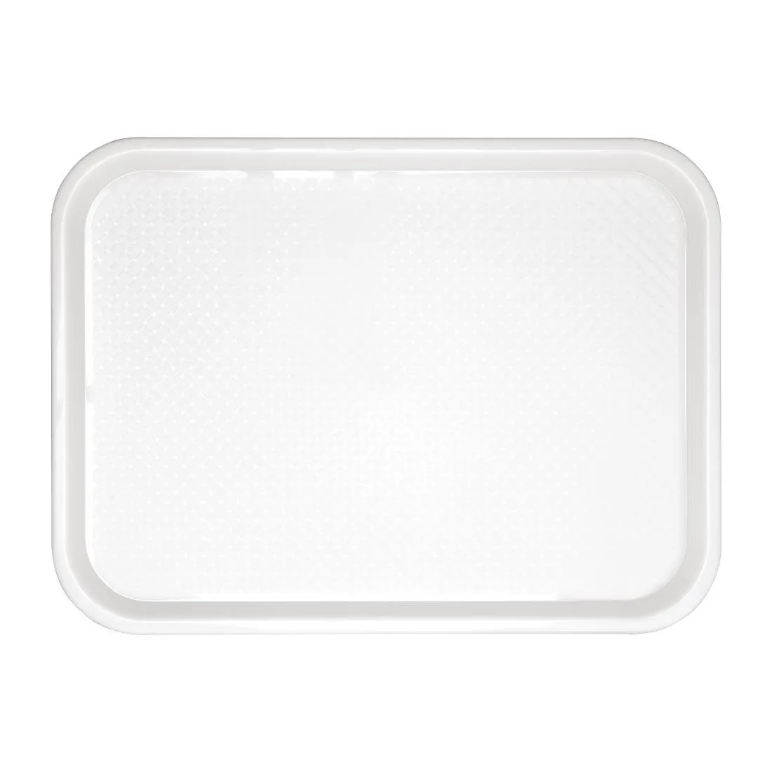 Bandej de comida rápida de plástico blanco 345 x 265 mm