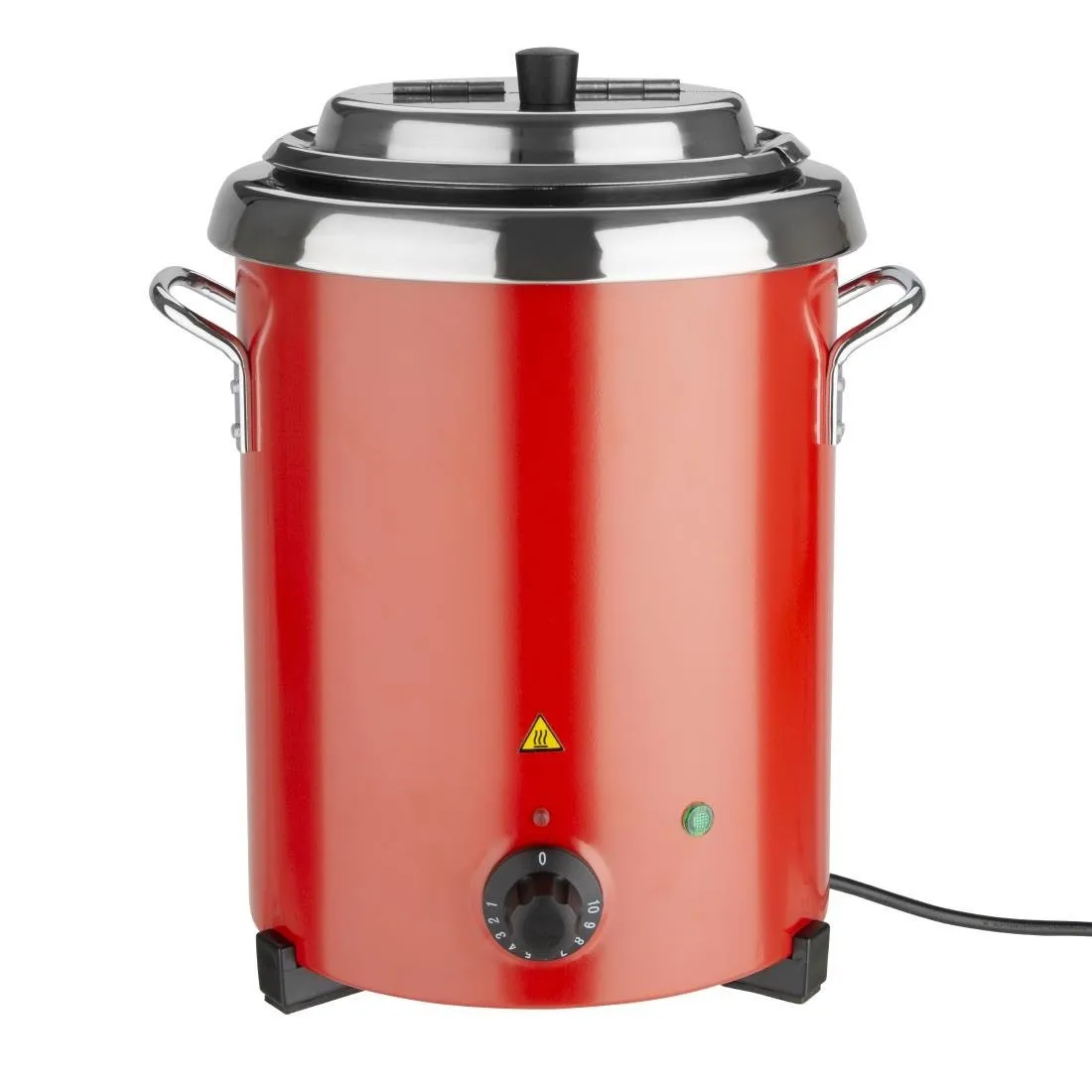 Olla de sopa roja con asas - 5,7 L