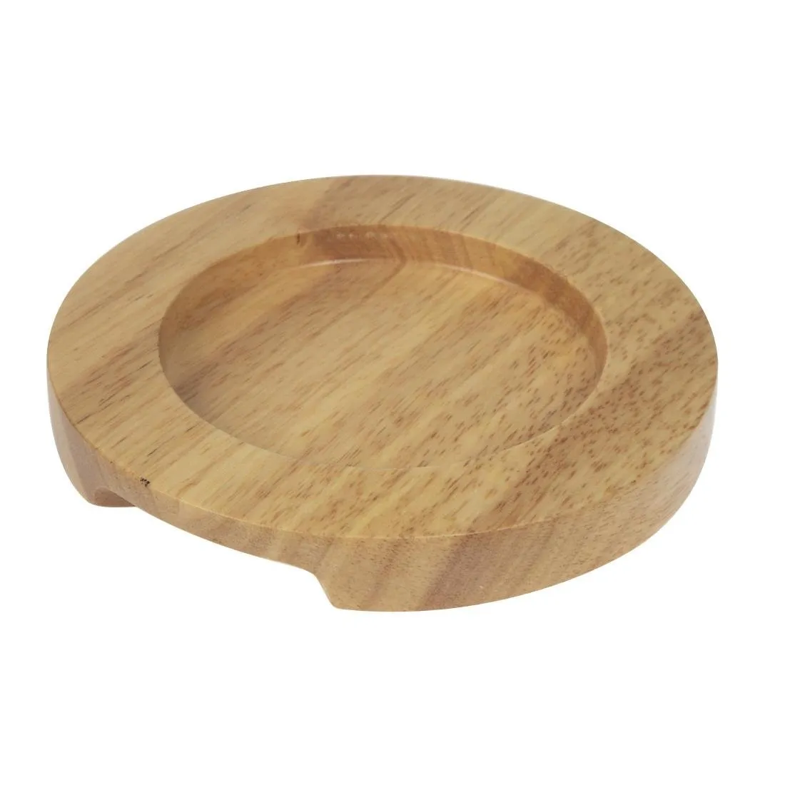 Soporte de madera clara para mini cazuela y mini sartén