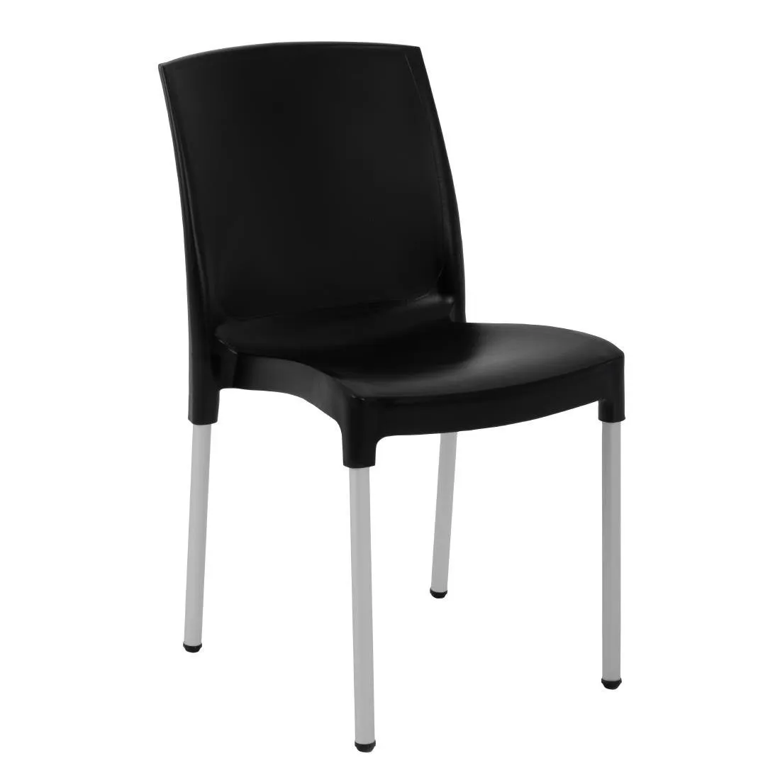 Sillas Bistro Apilables Negras - Lote De 4