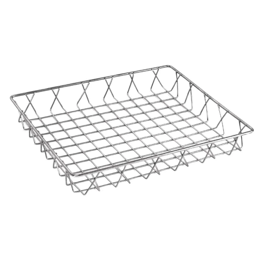 Cesta de presentación de acero inoxidable 350 x 300 x 50 mm