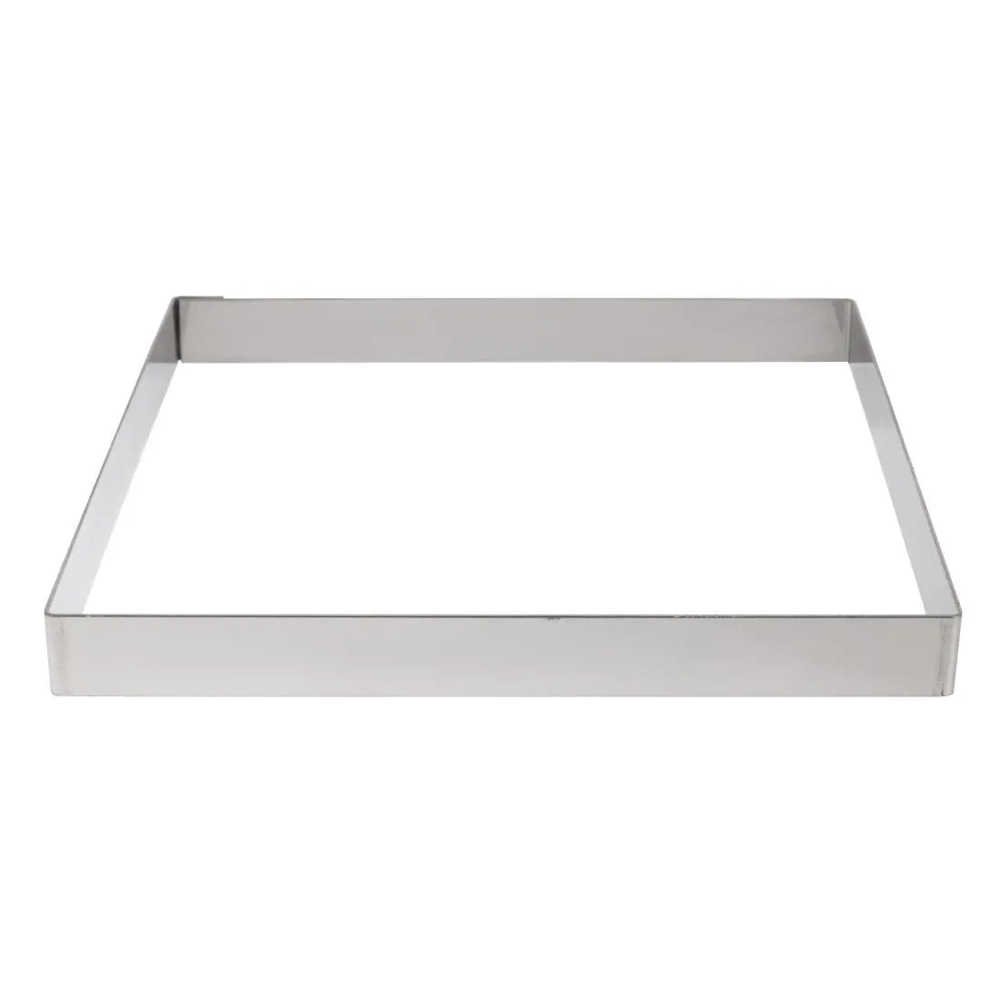 Aro de Tarta Cuadrado de Acero Inoxidable - L 200 x P 200mm