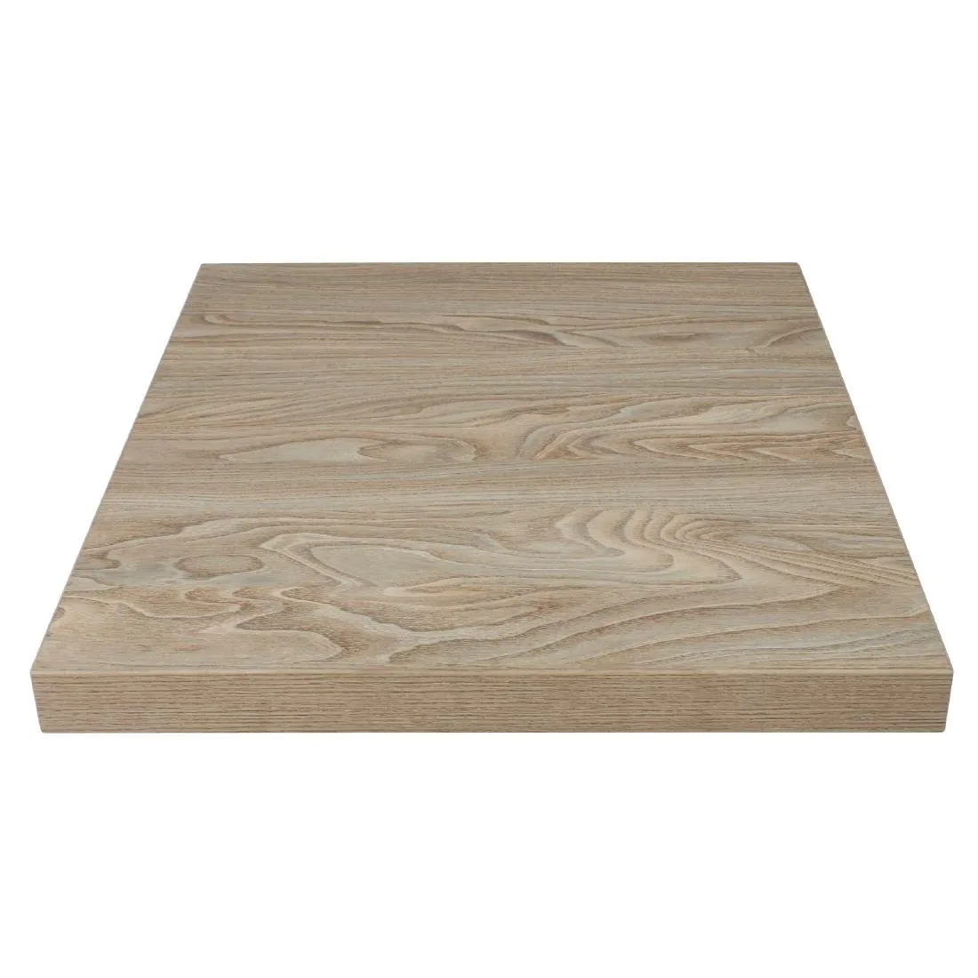 Mesa cuadrada de efecto madera clara - L 600mm
