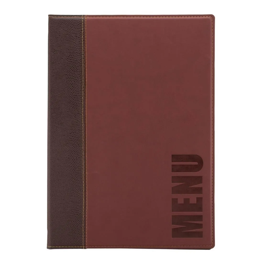 Menú de protección contemporáneo A4 rojo oscuro