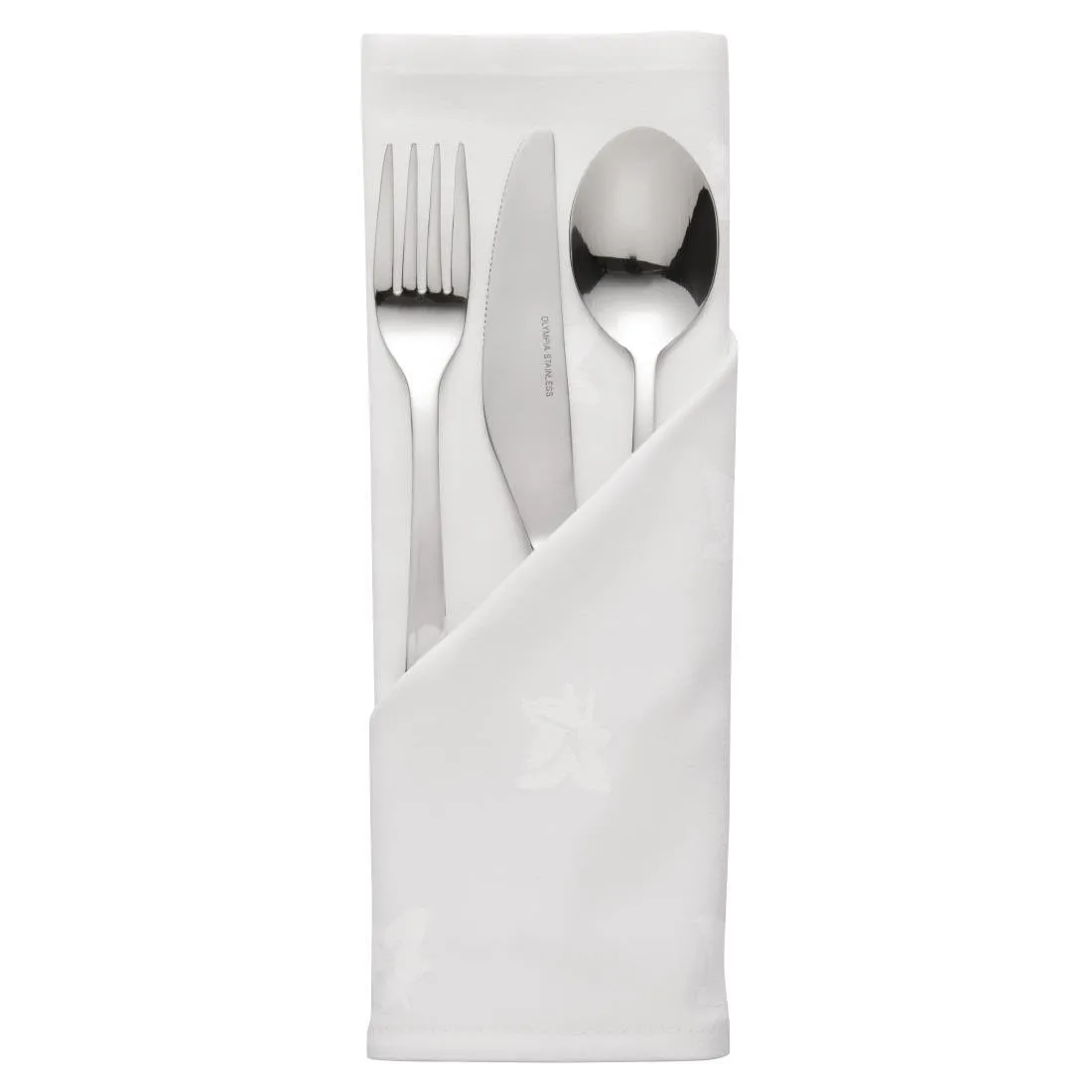 Servilletas blancas de algodón 450 x 450 mm - Lote de 10