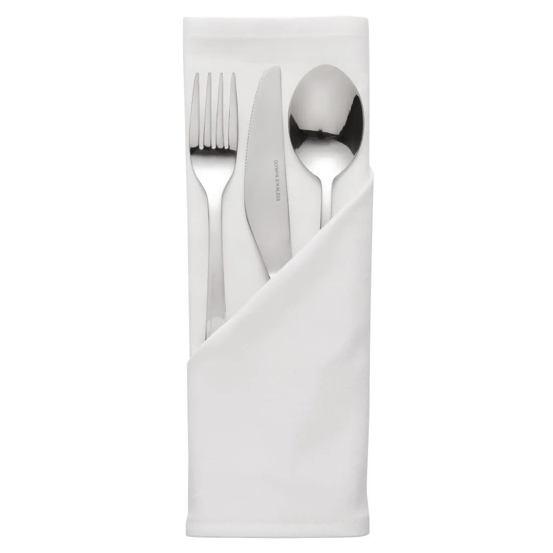 Servilletas blancas de poliéster - Lote de 10