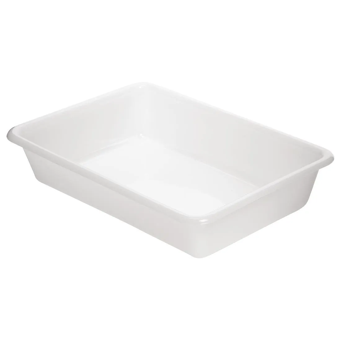 Bandeja de alimentos poco profunda transparente de 485 mm.