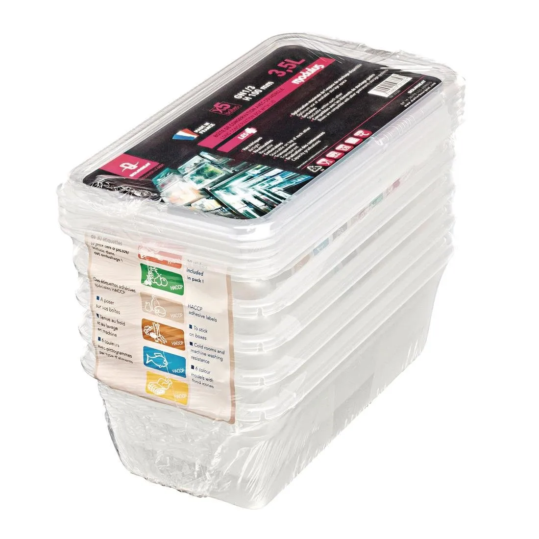 Caja de almacenamiento GN1/3 Modulus de uso intensivo 3,5L - Lote de 5