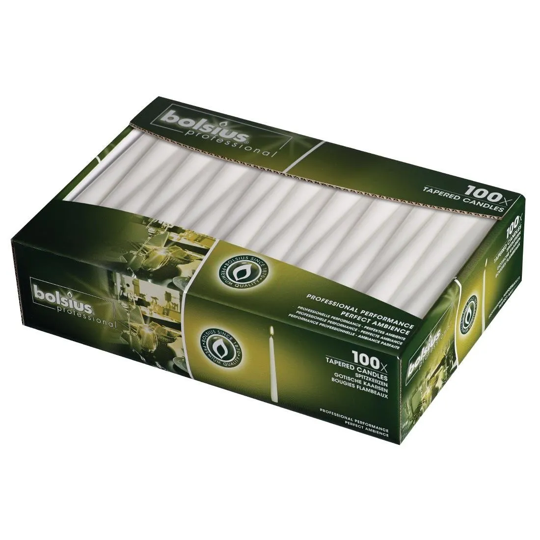 Velas Cónicas 254 mm Blancas