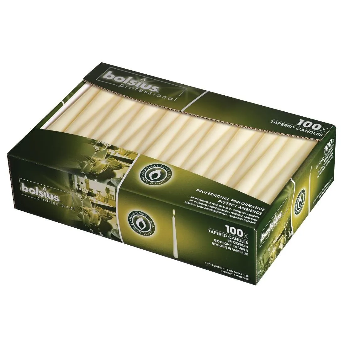 Velas Cónicas 254mm Marfil
