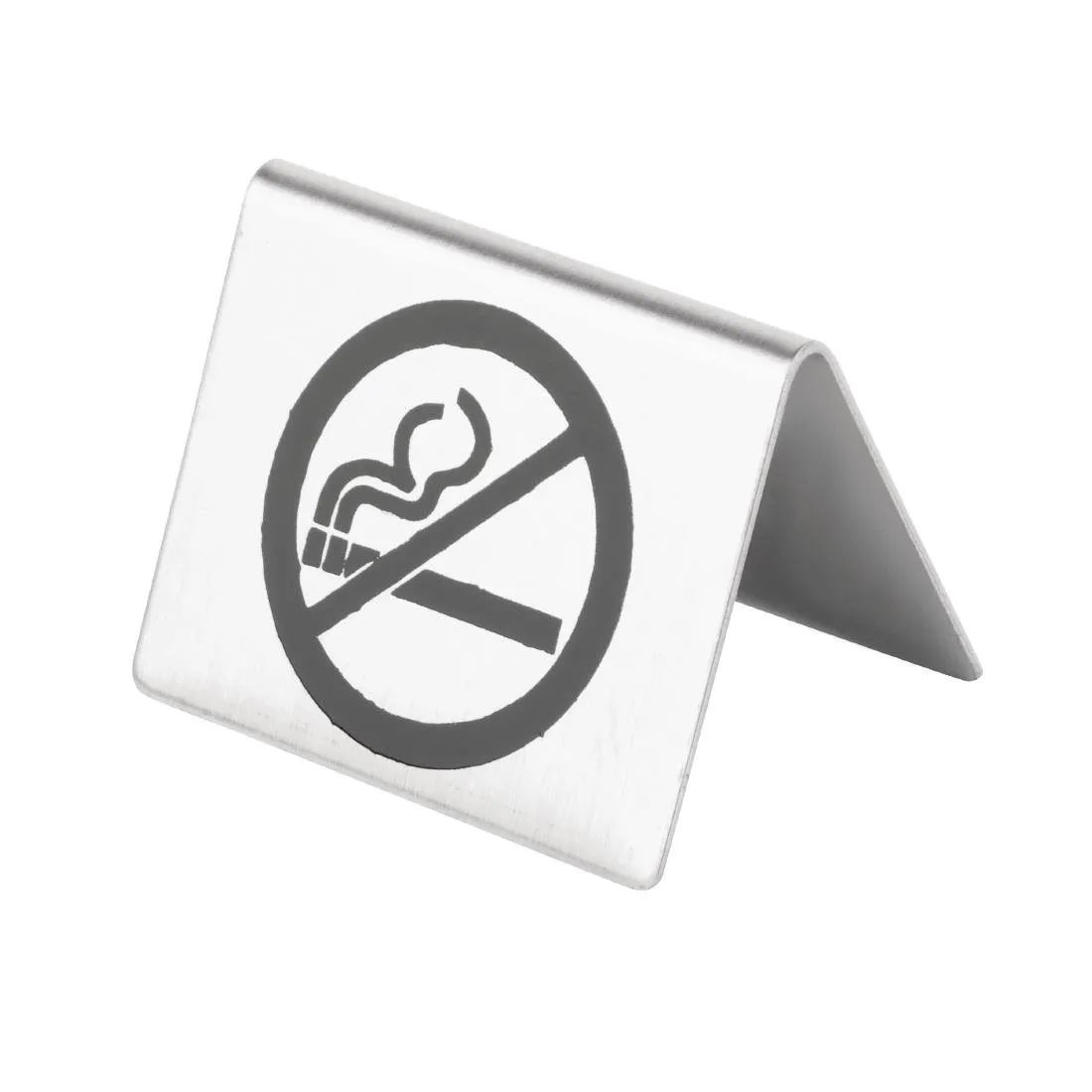 Caballete de mesa de acero inoxidable "No fumar"