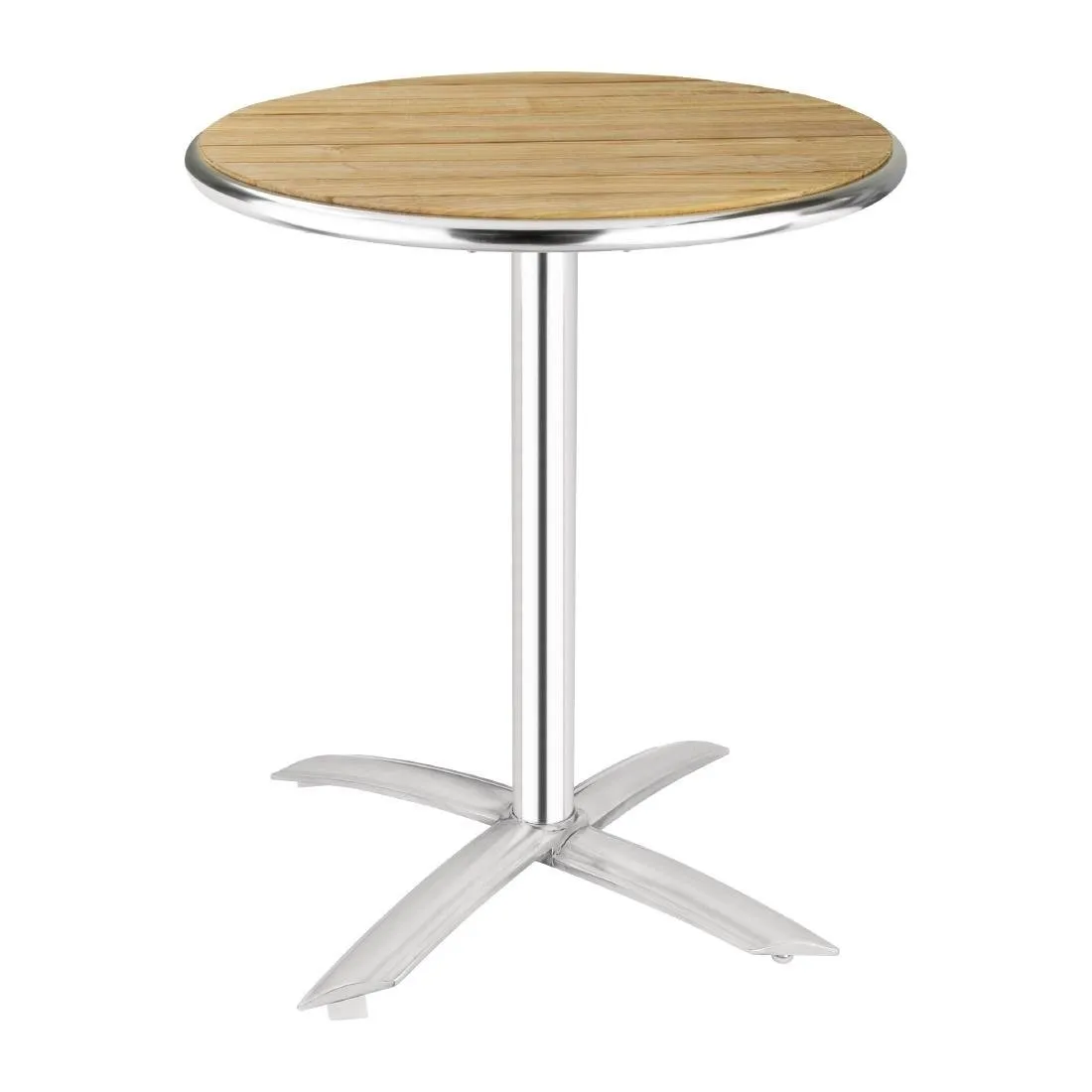 Mesa plegable de madera con tablero Ø 60 cm