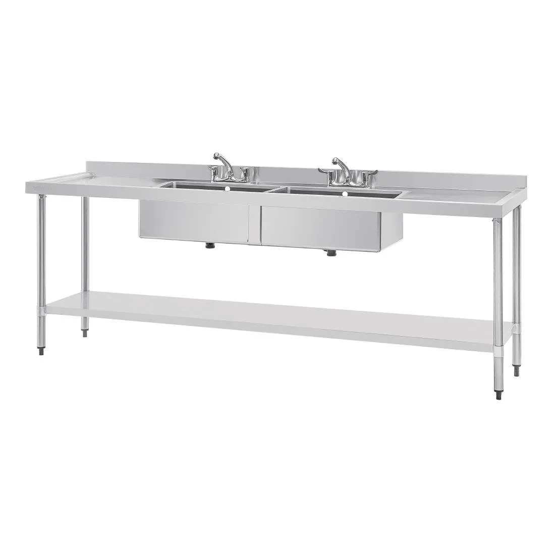 Fregadero de Acero Inoxidable - L 2400 x P 600 mm