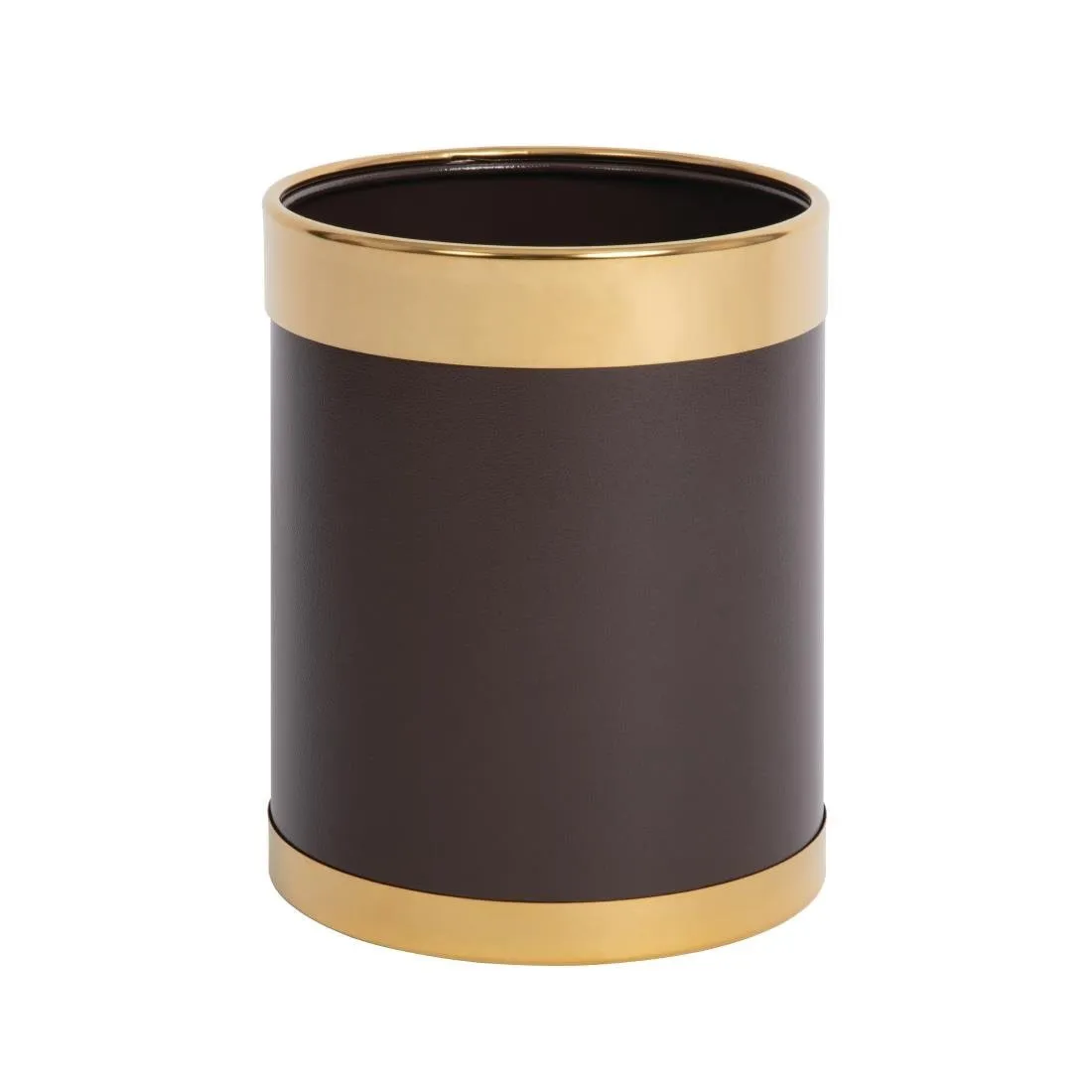 Papelera con borde dorado de 10,2 L