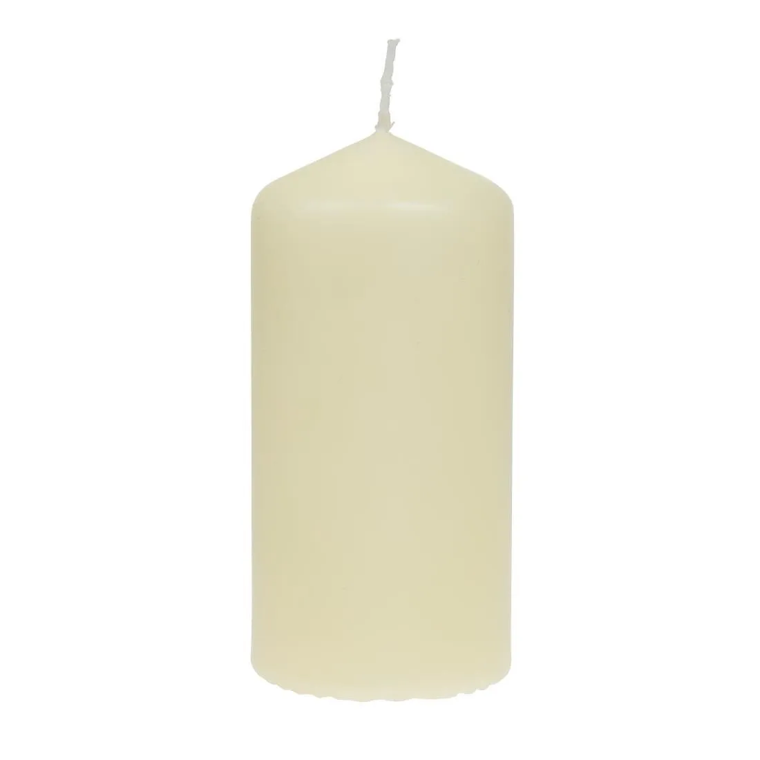 Velas Altas Cilíndricas Marfil 120 mm - Lote de 12