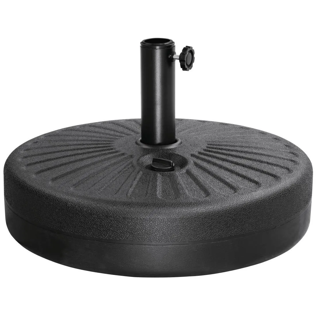 Base de sombrilla negra de 20 L