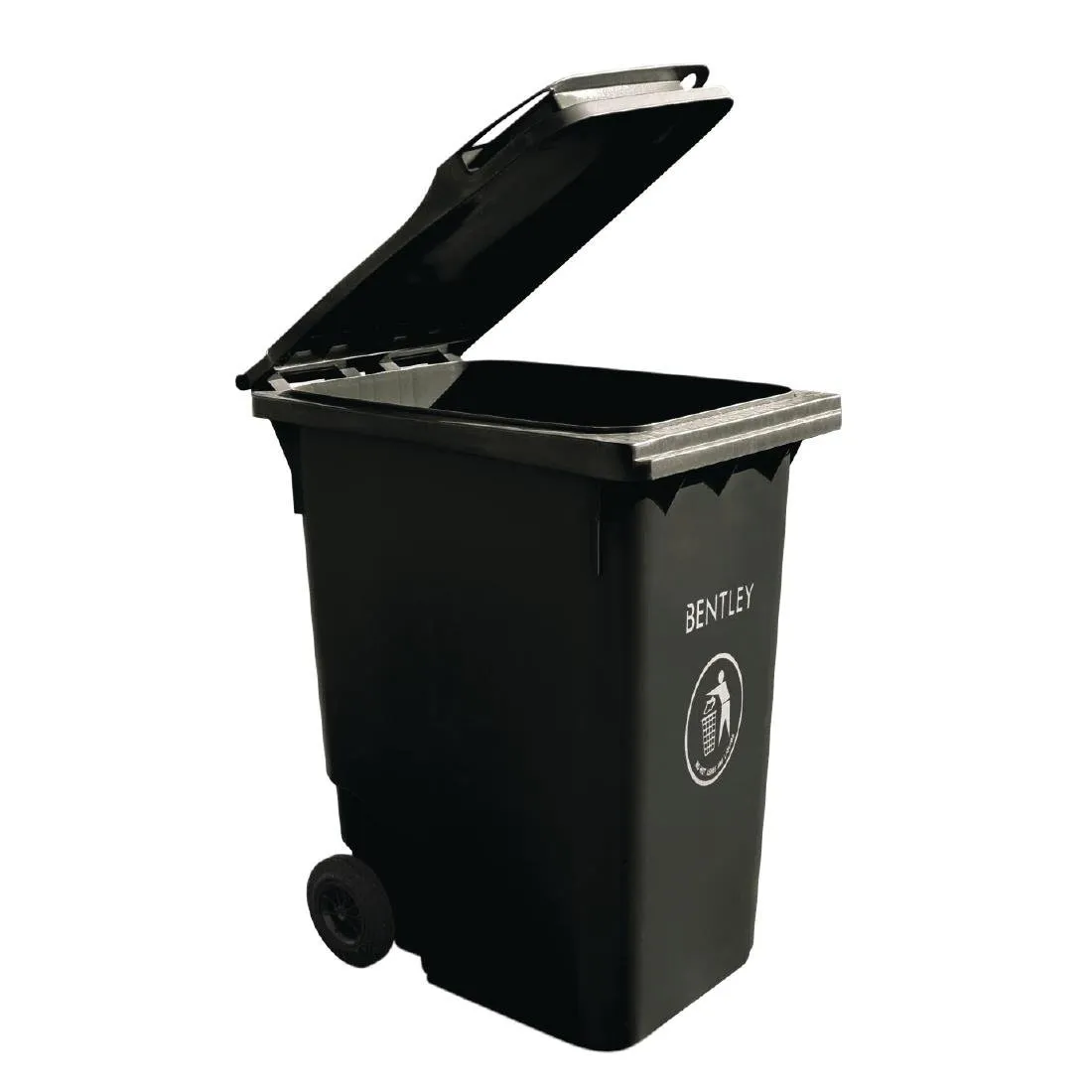 Cubo de basura con ruedas negro de 240 L