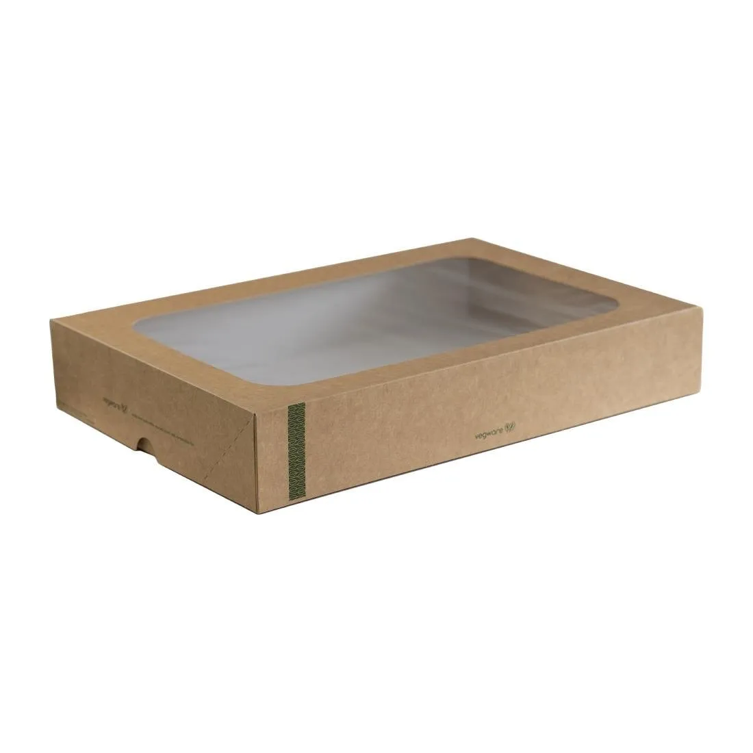 Grandes Cajas Compostables con Tapa y Ventana - Lote de 25