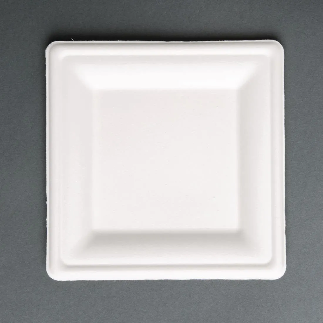 Platos Cuadrados Compostables de Bagazo 261 mm - Lote de 50