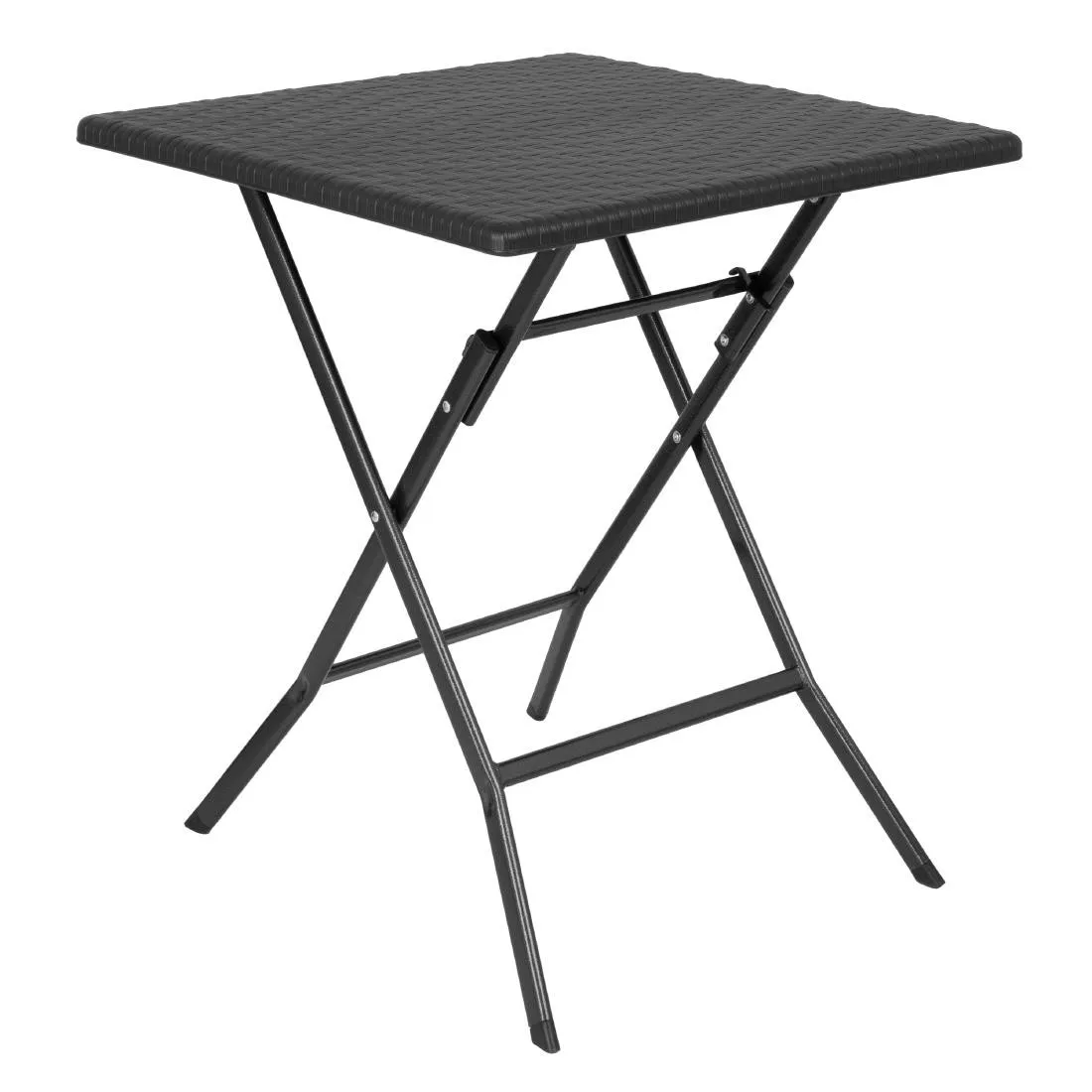 Mesa Plegable Cuadrada Negra - 62 x 62 cm