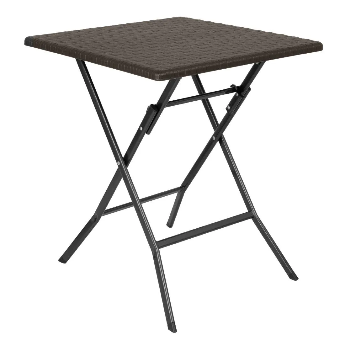 Mesa Plegable Cuadrada Marrón - 62 x 62 cm