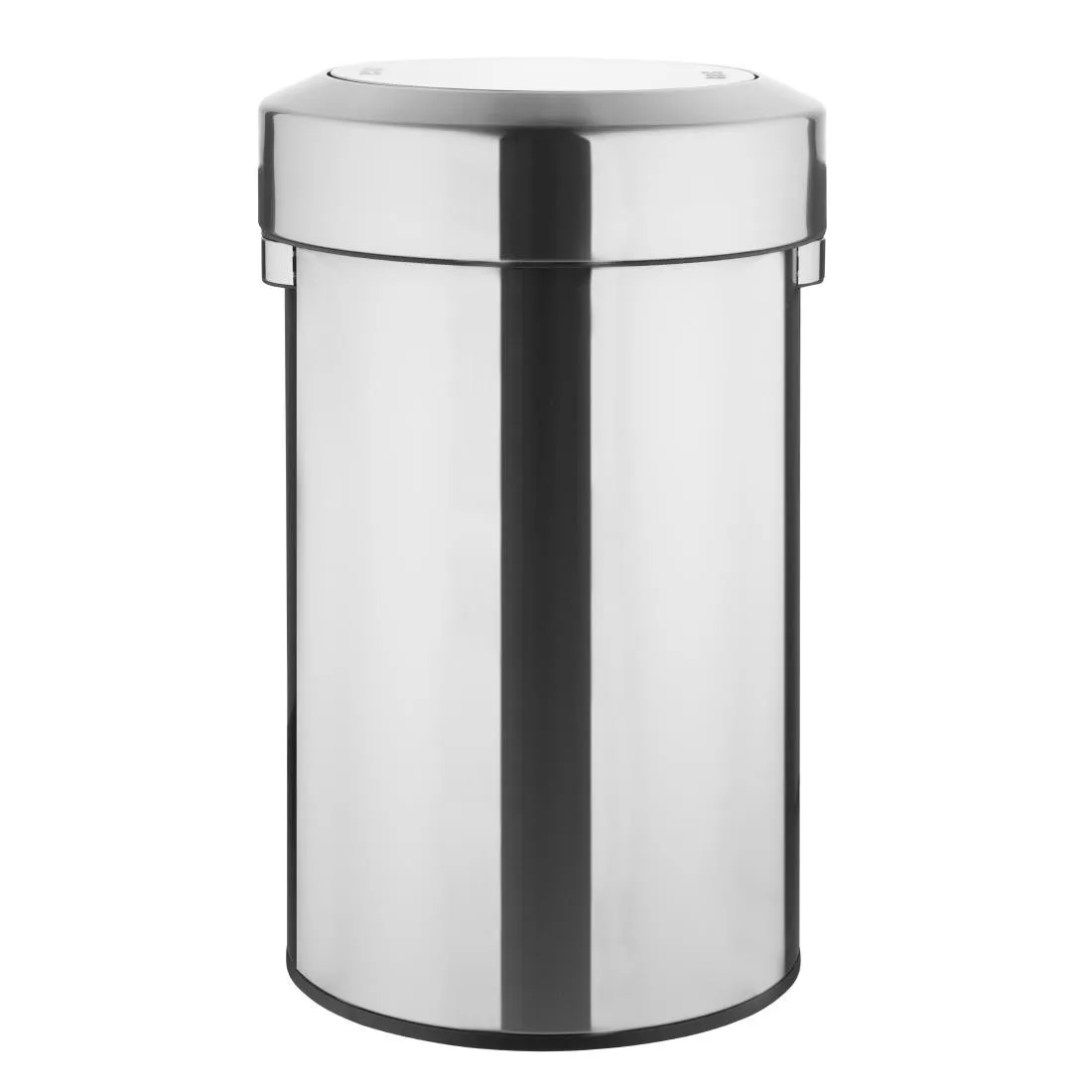 Papelera de Acero Cepillado con Tapa Basculante - 70 L