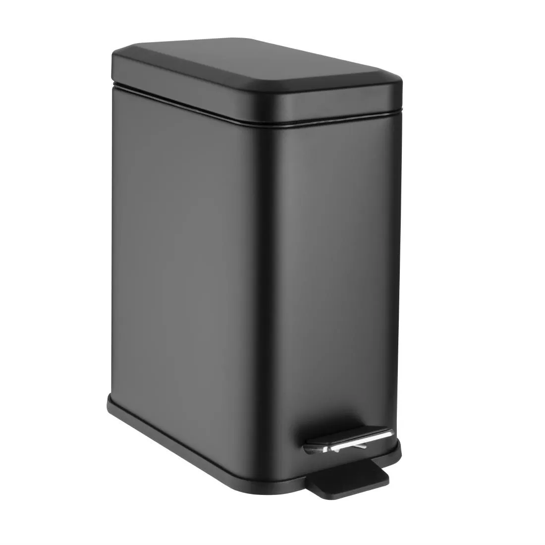 Papelera de Baño Slim Negra - 5 L