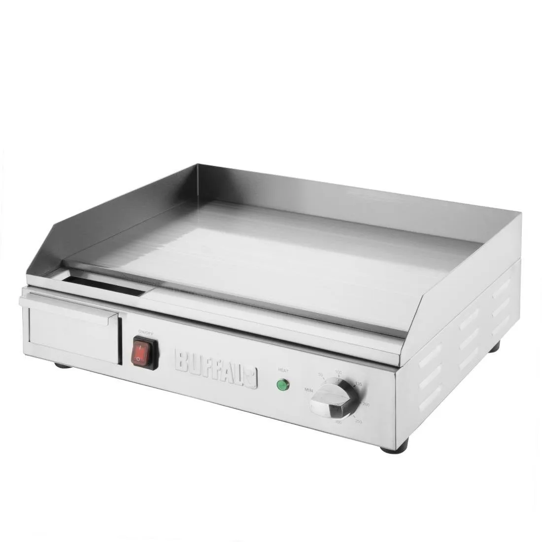 Plancha Eléctrica en Acero Pulido
