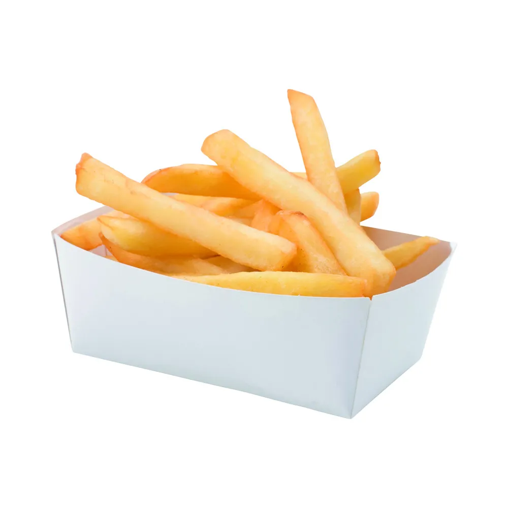 Barqueta para Papas Fritas de Cartón - L 100 x P 60 mm - Lote de 250