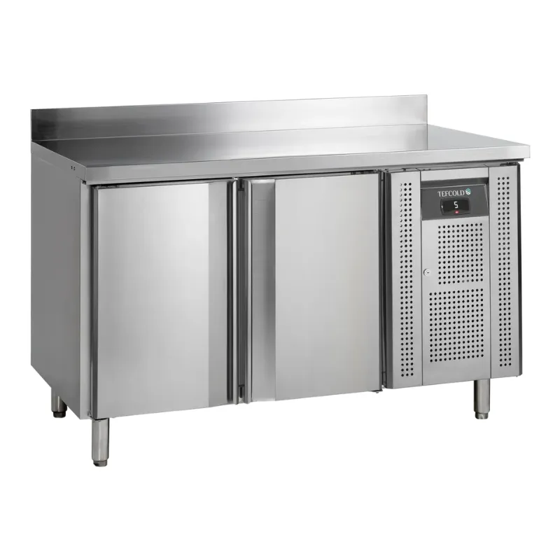 Mesa Refrigerada en Acero Inoxidable con Respaldo - 2 Puertas - GN 1/1