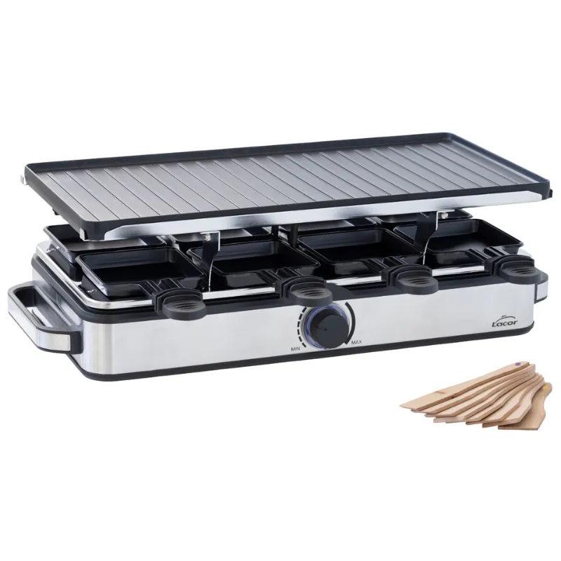 Aparato para Raclette y Parrilla - 8 Sartenes