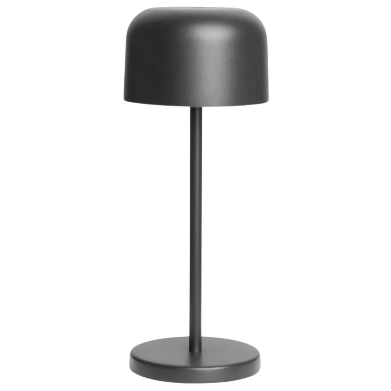 Lámpara de Mesa con Pantalla Redonda Lucca Negra - 200 mm