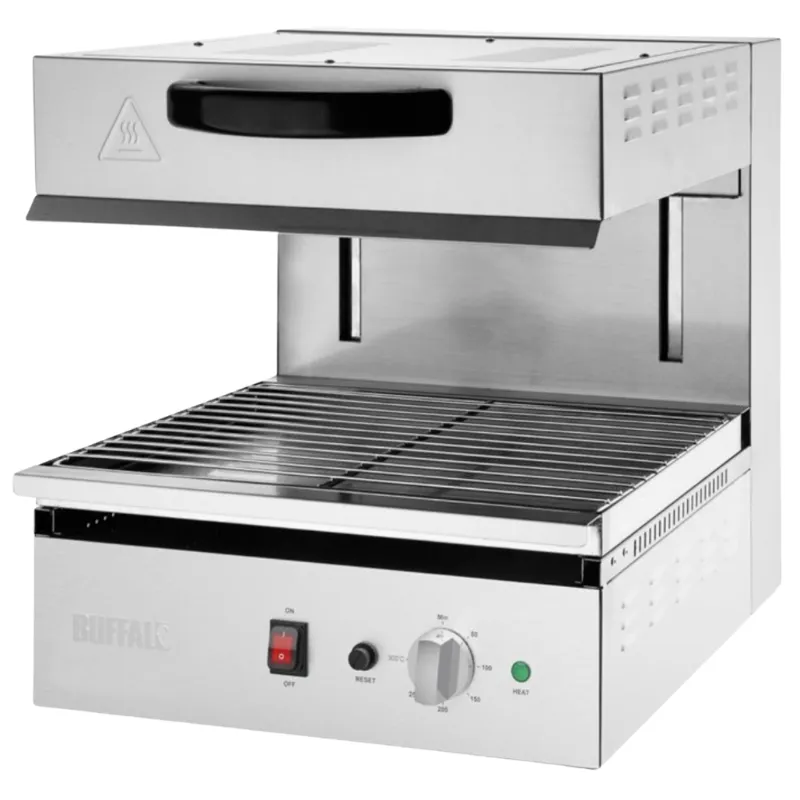Placa de Cocción y Parrilla Salamandra - Altura Ajustable - 2800 W