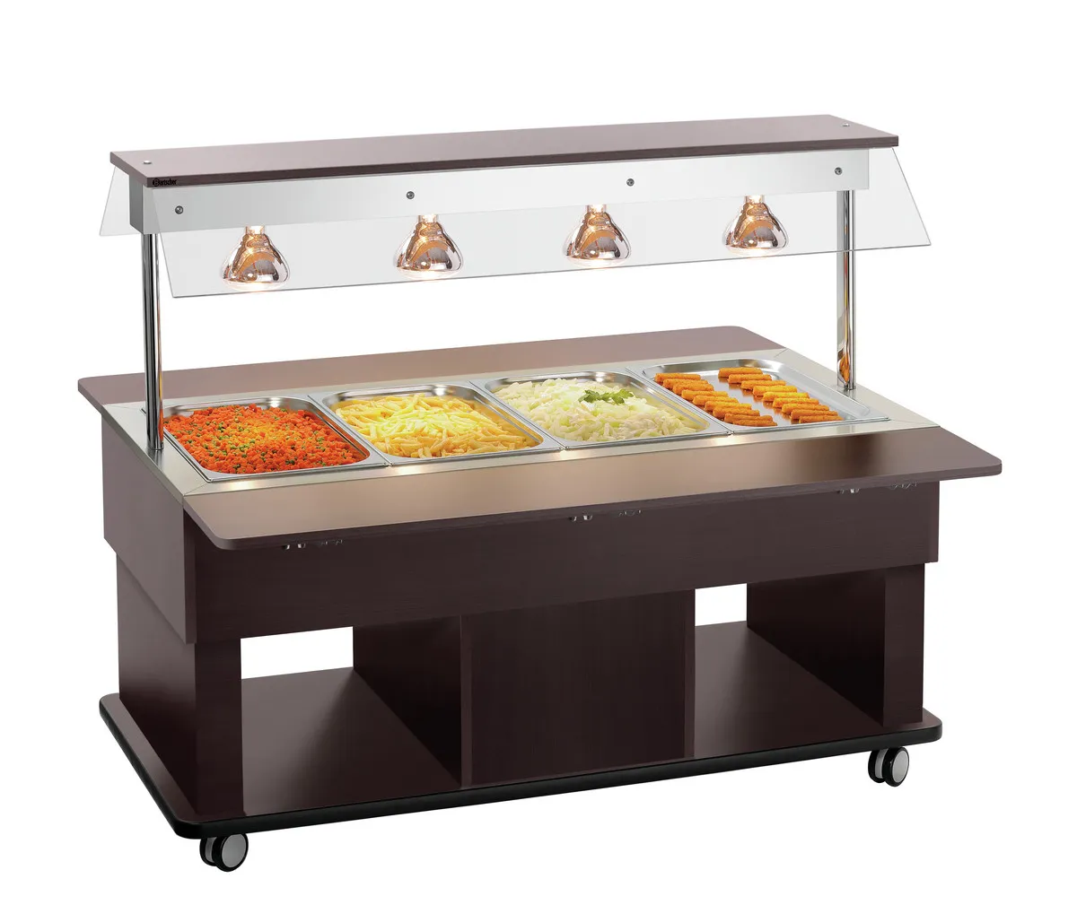 Carro Buffet Caliente Infantil - 4 x GN 1/1
