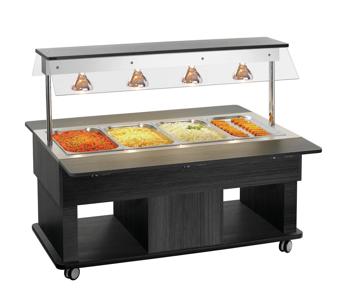 Carro Buffet Caliente Infantil - 4 x GN 1/1