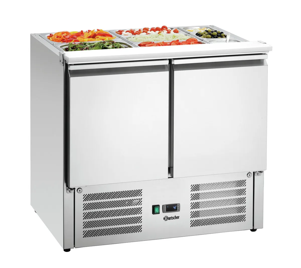 Saladette Refrigerada de 2 Puertas - 2 x GN 1/1 y 3 x GN 1/6