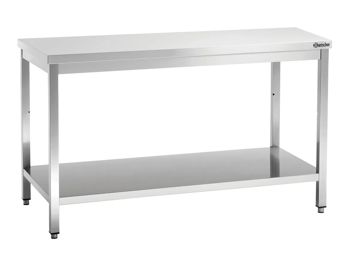 Mesa de Trabajo de Acero Inoxidable con Estante Inferior - P 700 mm - L 1600 mm
