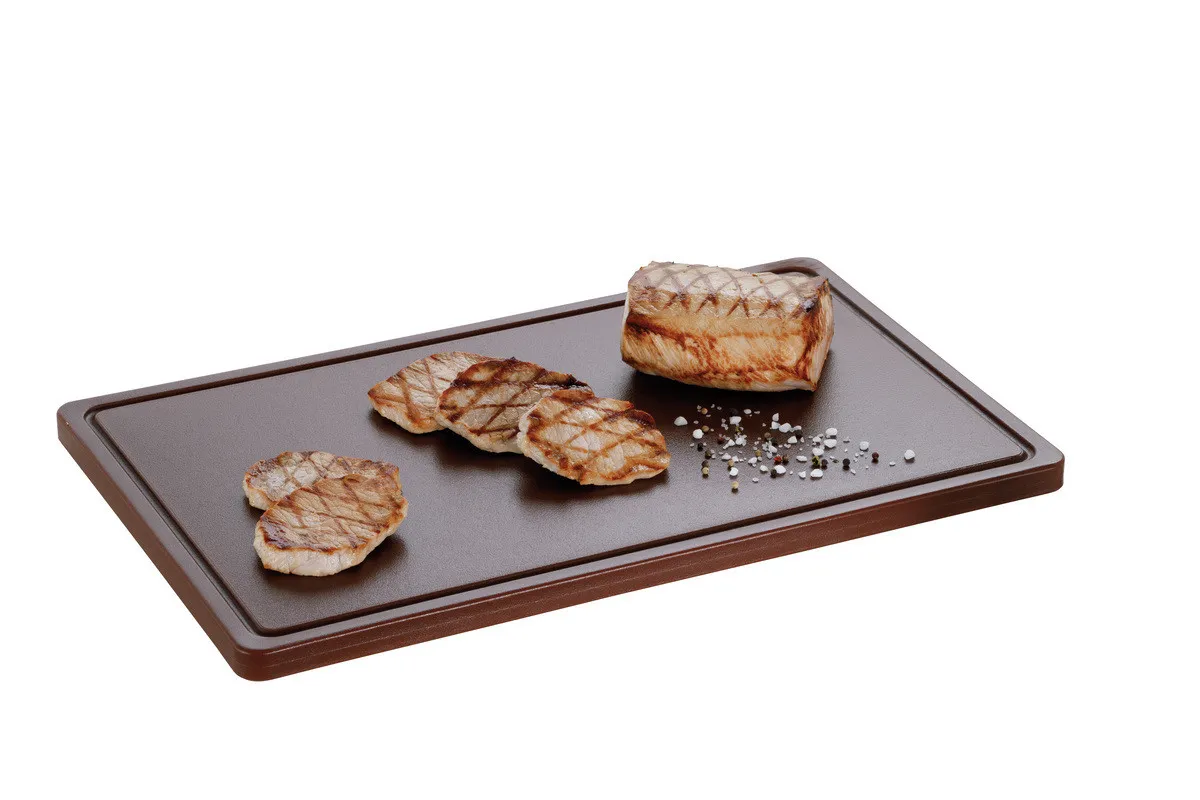 Tabla de cortar 530 x 325 mm - Marrón - 20 mm de grosor