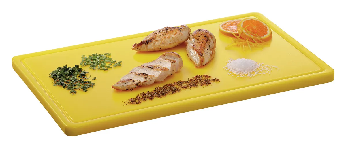 Tabla de cortar 530 x 325 mm - Amarillo - 20 mm de espesor