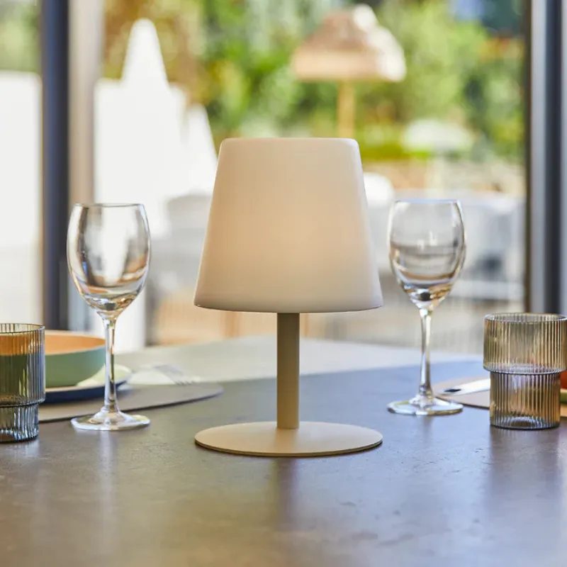 Lámpara de Mesa LED Mini Crema
