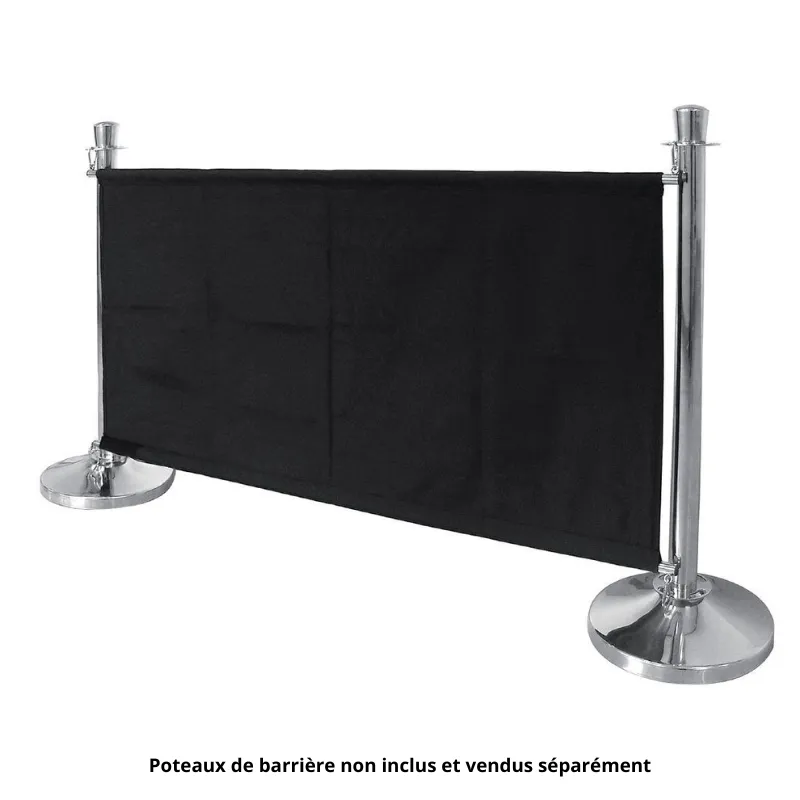 Barrera de Tela Negra con Fijaciones
