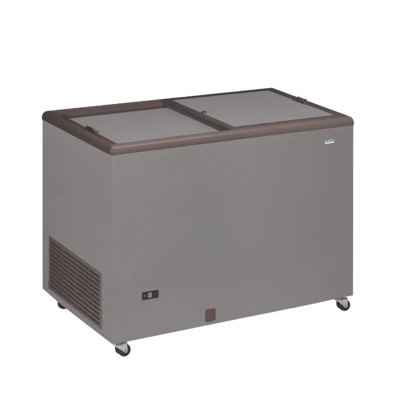 Congelador Arcón Profesional Aspecto Inox y Tapa Opaca - 400 L
