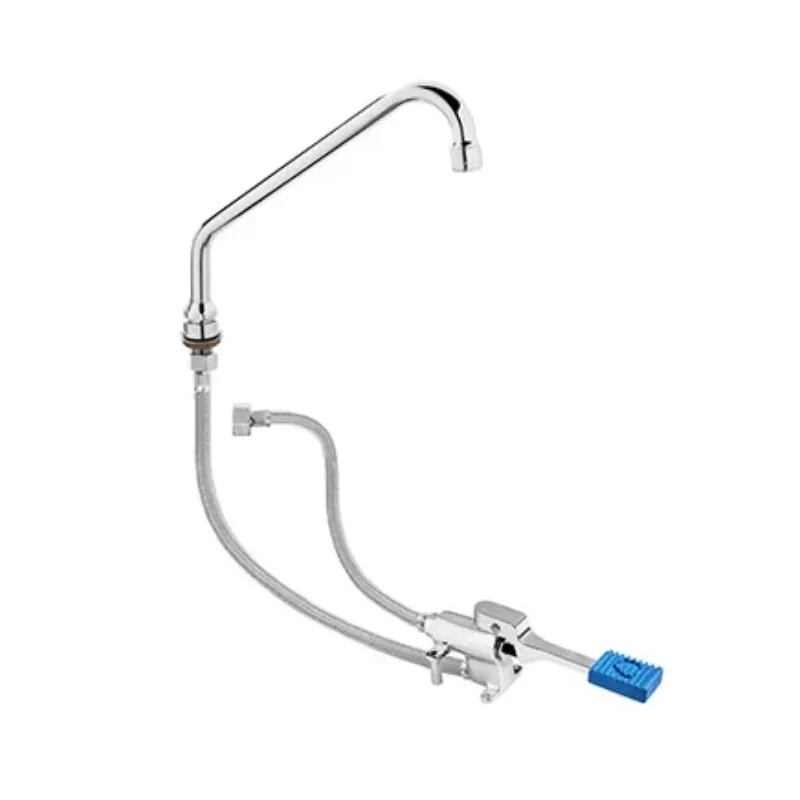 Mezclador de Pedal Agua Fría con Cuello de Cisne