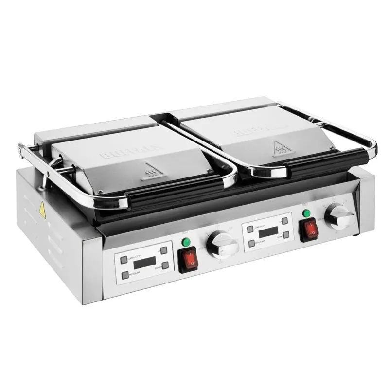 Grill Panini Doble - Placas Lisas y Estriadas
