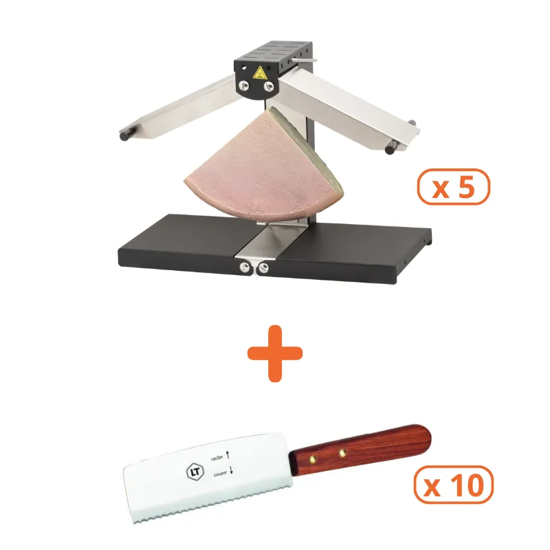 Pack Brezières Basalte y Cuchillos para Raclette