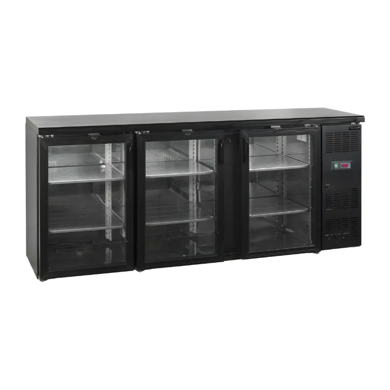 Bar Trasero Refrigerado - 3 Puertas de Vidrio Batientes - 442 L
