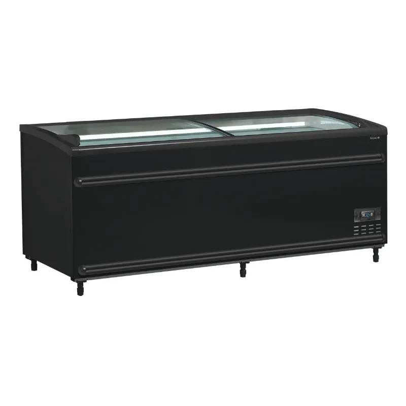 Refrigerador Congelador Tapa de Vidrio Curvado - Negro - 500 L